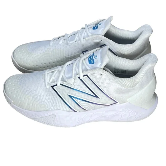 New Balance Fresh Foam Lav V2 White Blue Tennis Shoes size 9Mens 10.5Womens